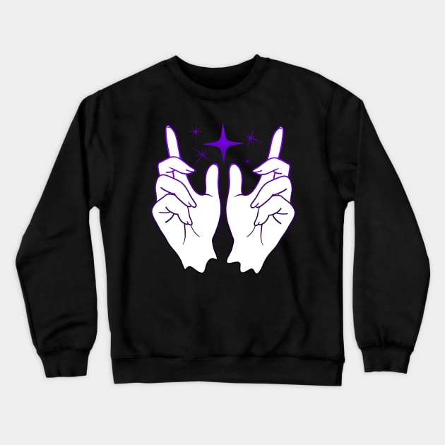 Magic Hands Crewneck Sweatshirt by Starline Hodge